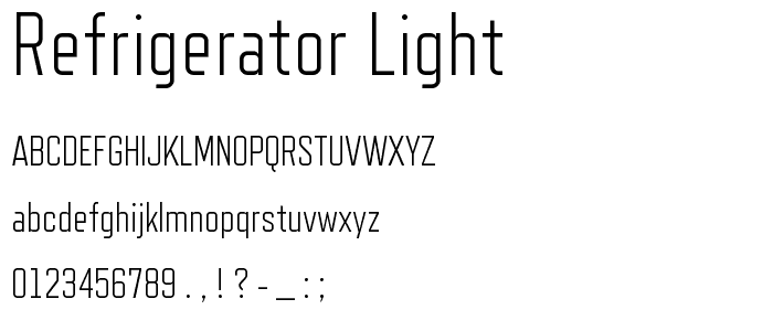 Refrigerator Light font